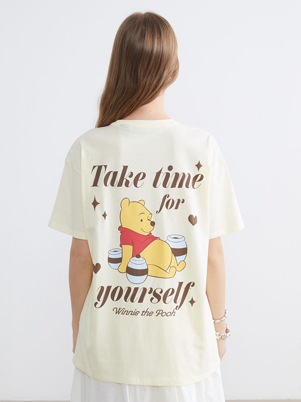 Дамска тениска с принт Мечо Пух-3