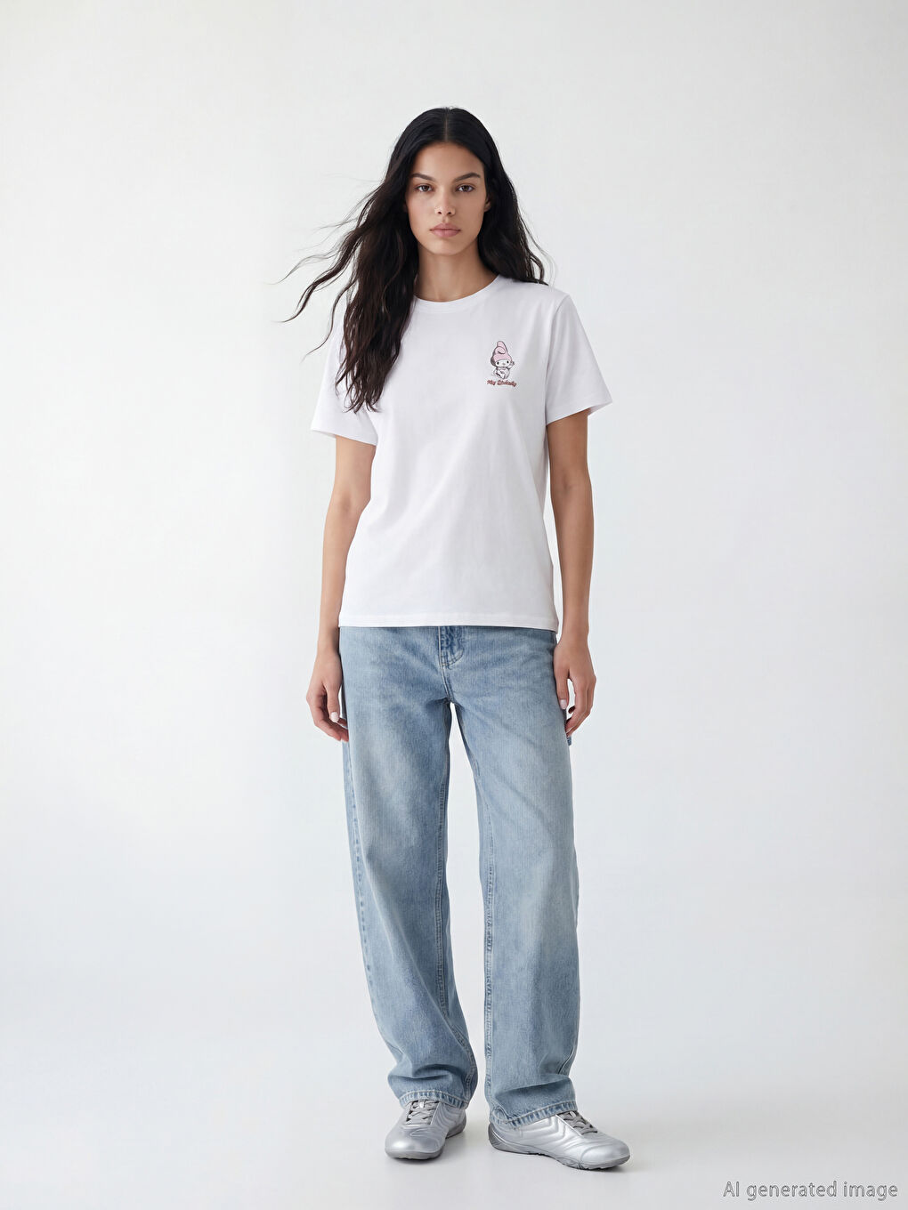 Majica sa okruglim izrezom My Melody štampana za žene-1