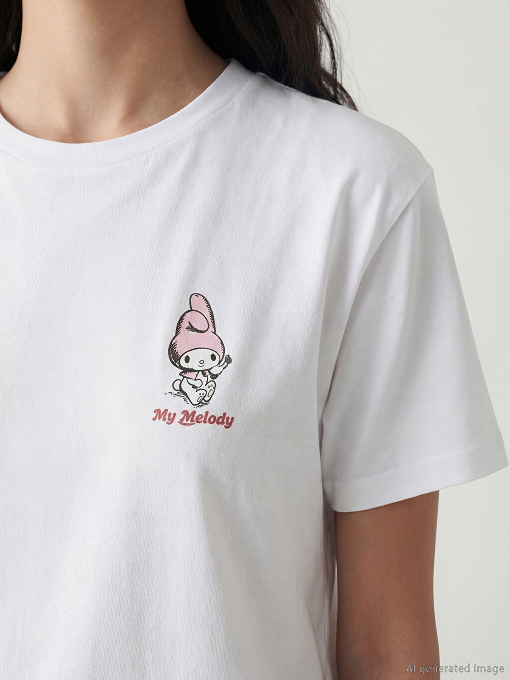 Majica sa okruglim izrezom My Melody štampana za žene-2