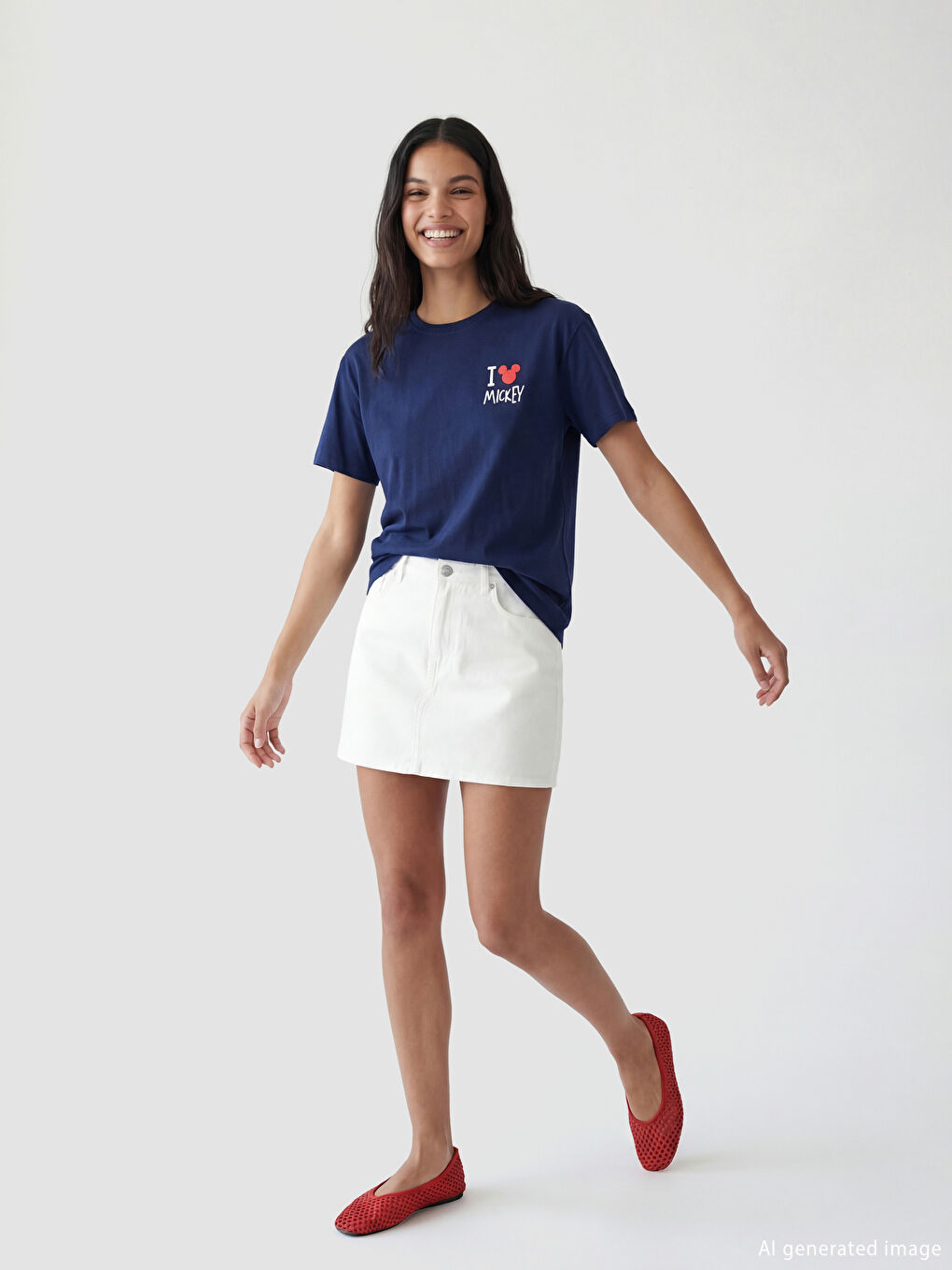 Woman NAVY T-Shirt-1