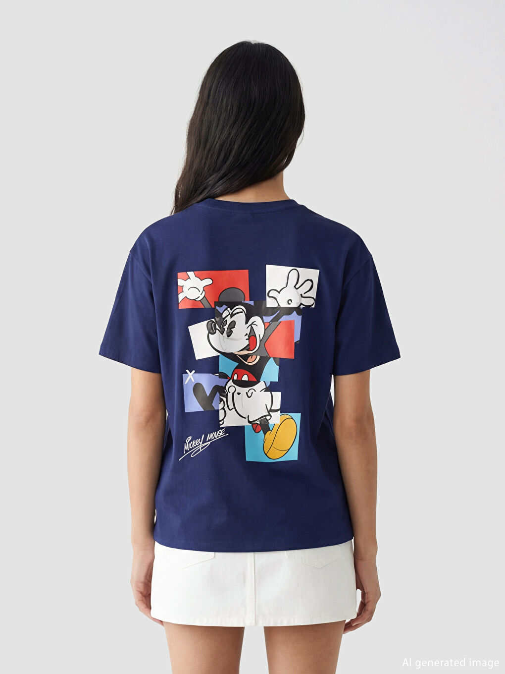 Woman NAVY T-Shirt-3
