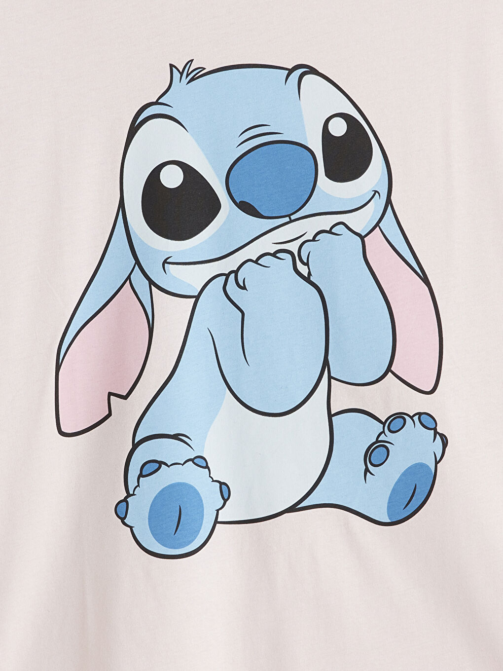 Women's Crew Neck T-shirt with Stitch Print-5