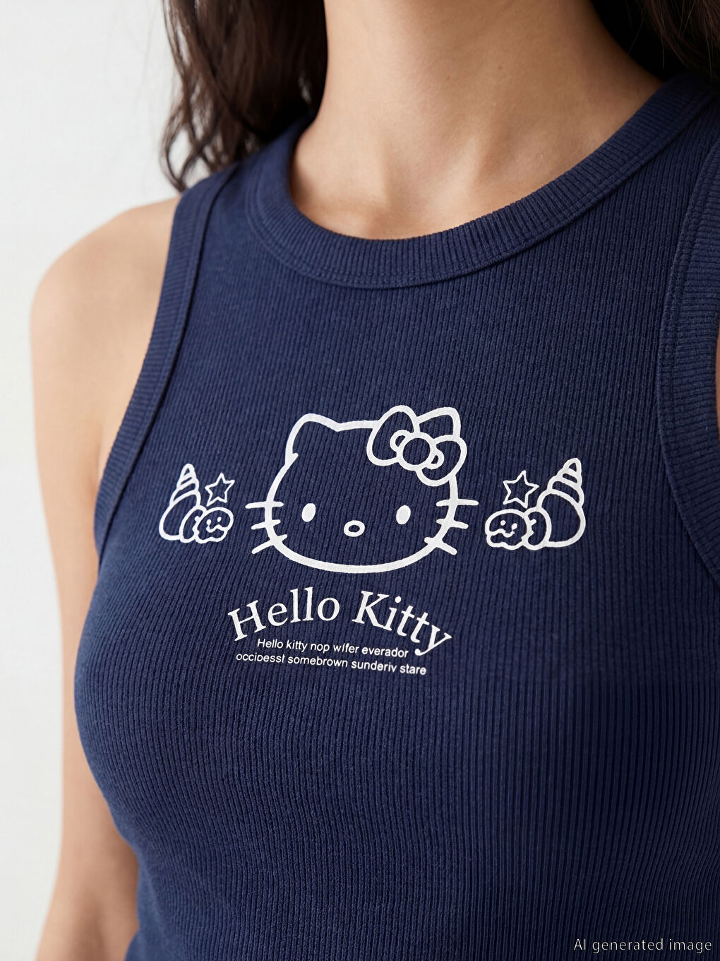 Γυναίκα ΜΠΛΕ ΜΑΡΙΝ Φανελάκι-2