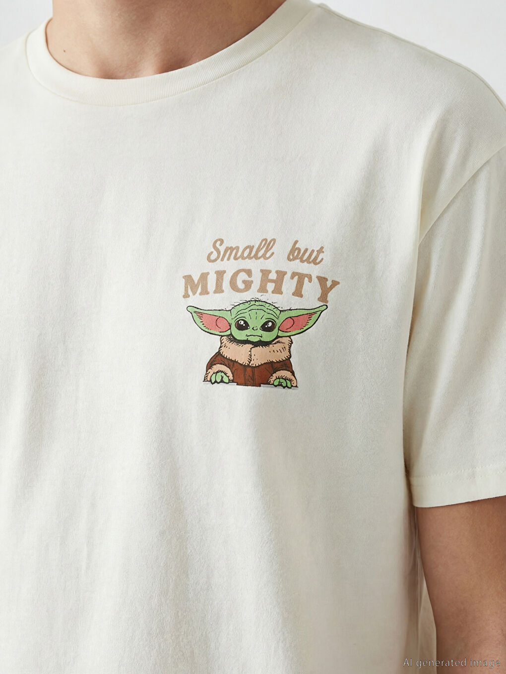 Ženska majica sa okruglim izrezom The Mandalorian sa štampom-2