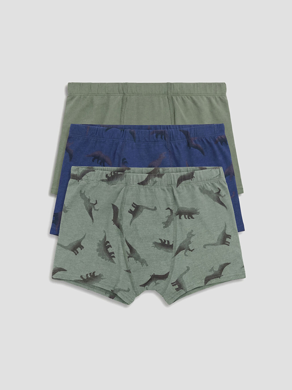 Haki Erkek Çocuk 3'lü Boxer-1