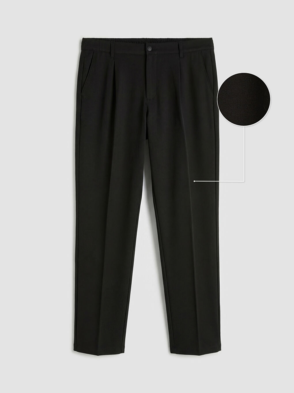 Брюки мужские стандартного кроя со складками-4