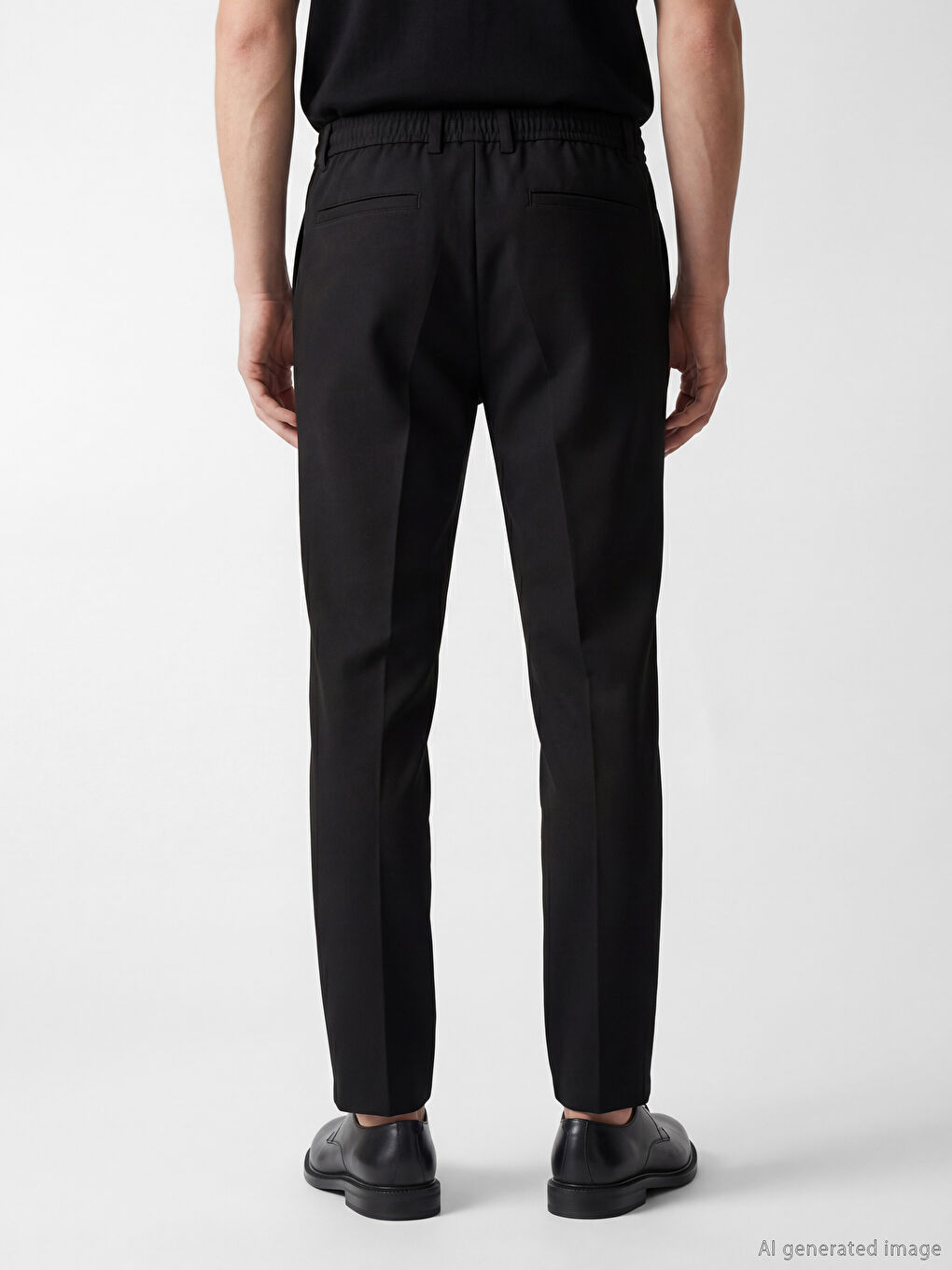 Брюки мужские стандартного кроя со складками-3