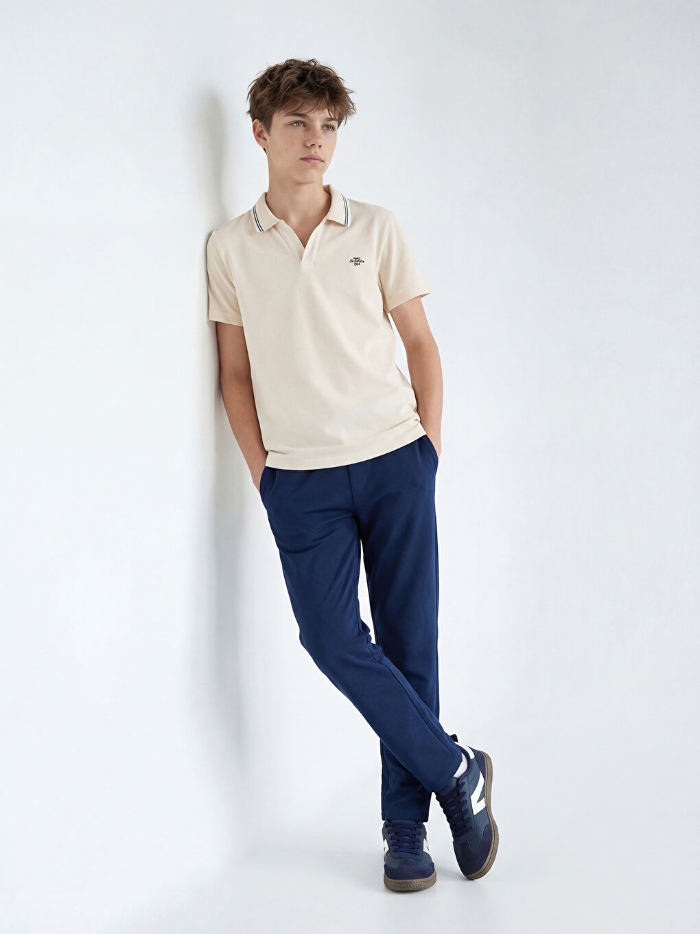 Embroidered Polo Shirt Set for Boys-1