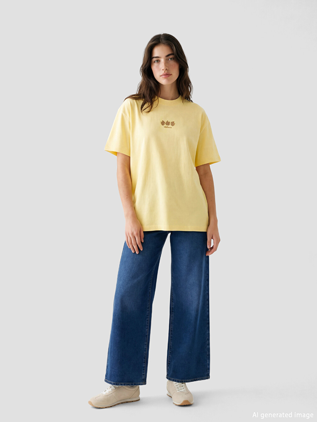 Crew Neck Printed Women's T-Shirt-1