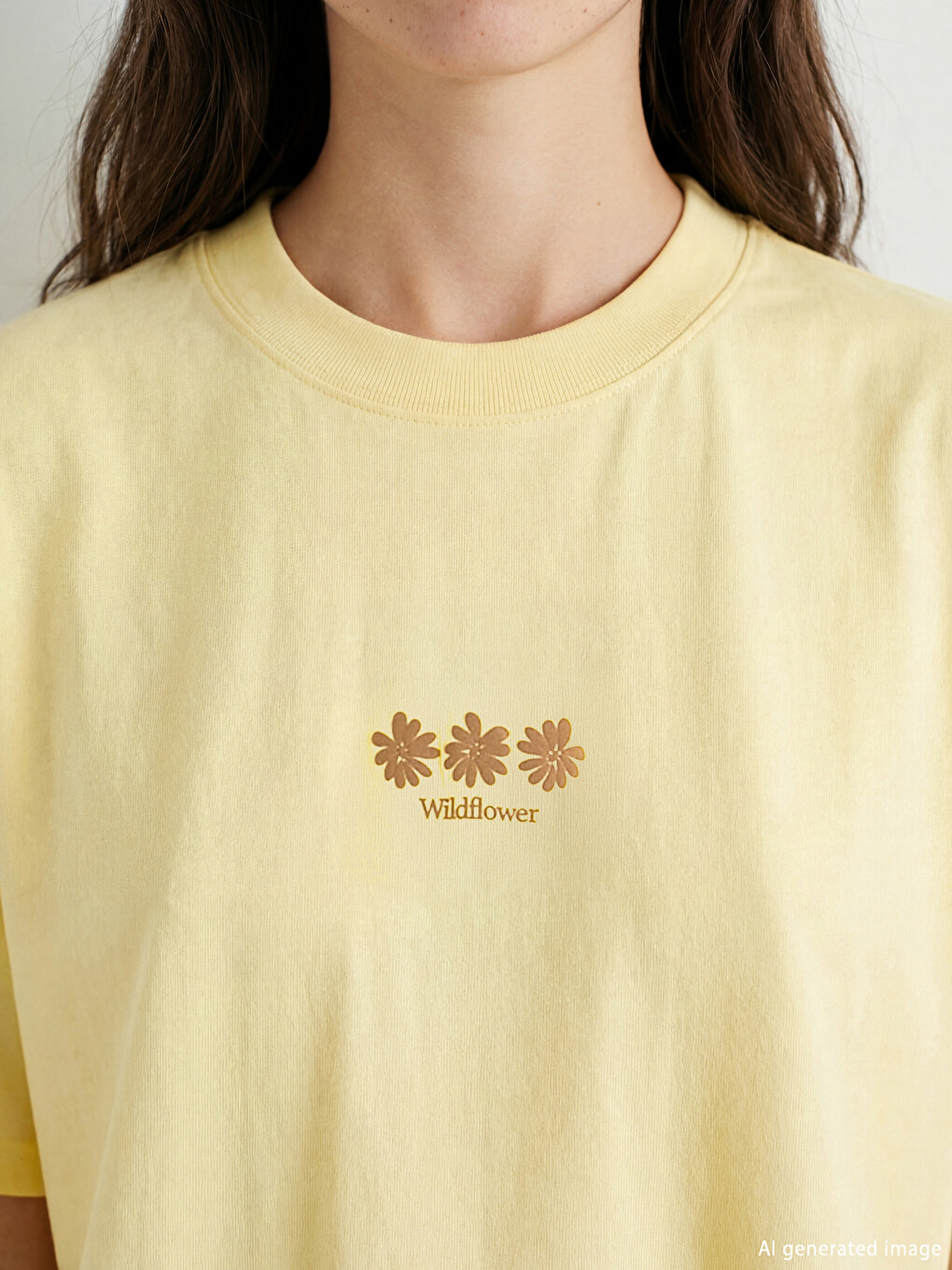 Crew Neck Printed Women's T-Shirt-2