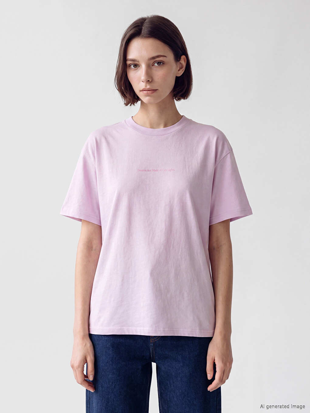 Printed %100 Cotton Women's T-shirt