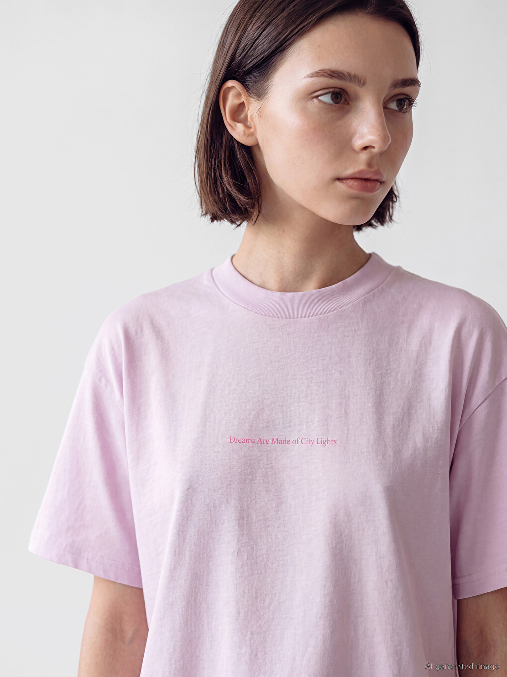 Printed %100 Cotton Women's T-shirt-2