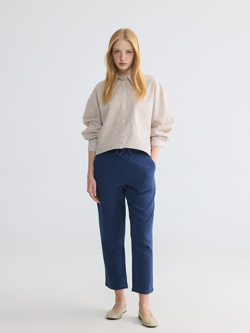 Pantalon Belmando Femme à Taille Élastique