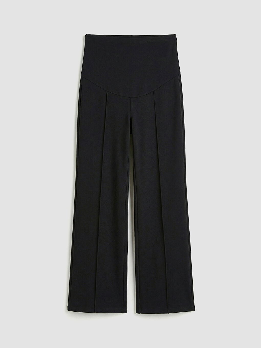 Siyah Karın Panelli Geniş Paça Kadın Eşofman Altı