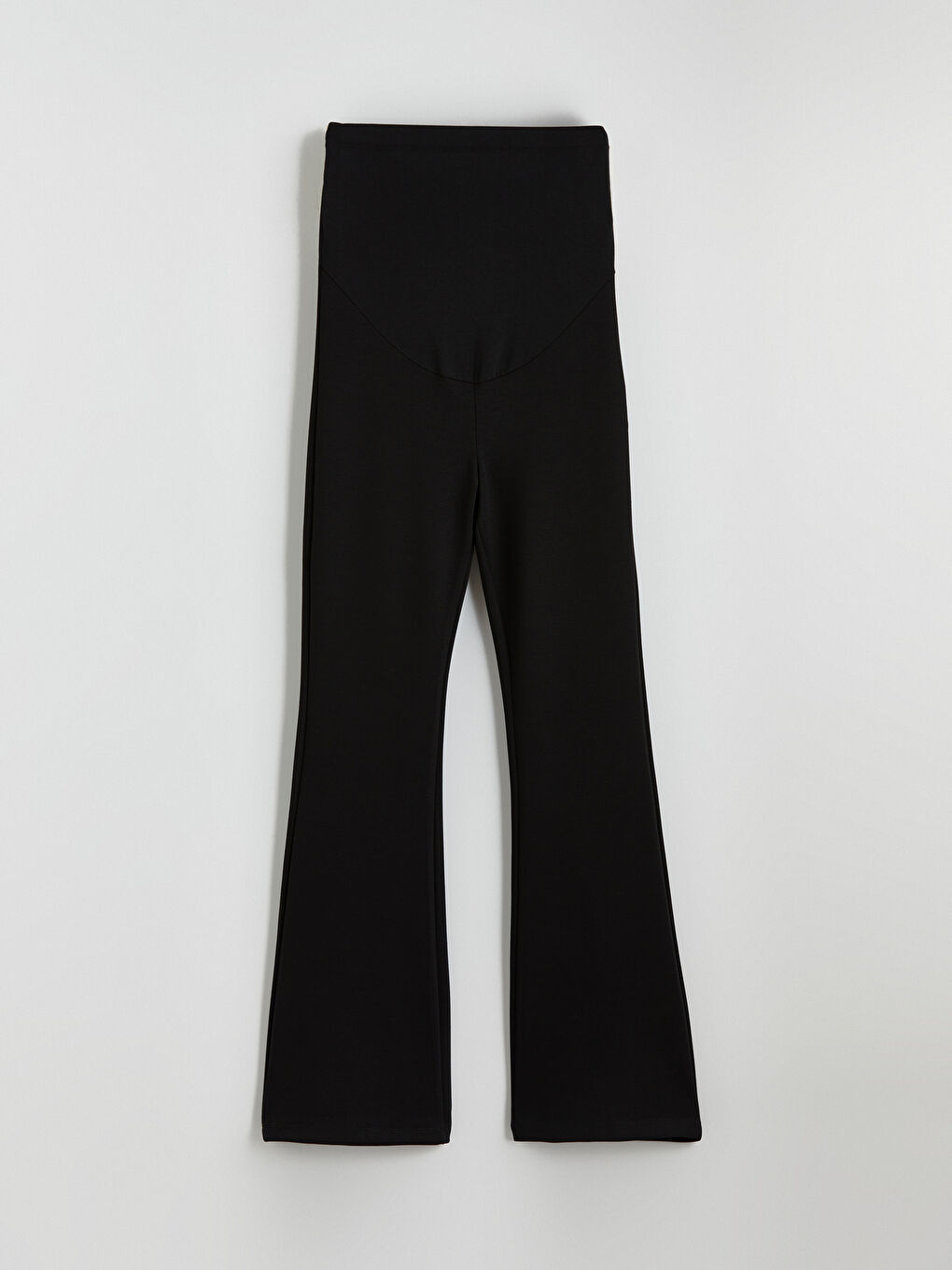 Siyah Karın Panelli İspanyol Paça Hamile Tayt