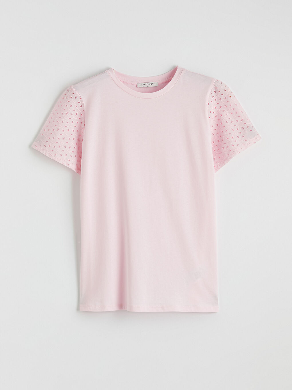 Pembe Bisiklet Yaka Ajurlu Bluz-3