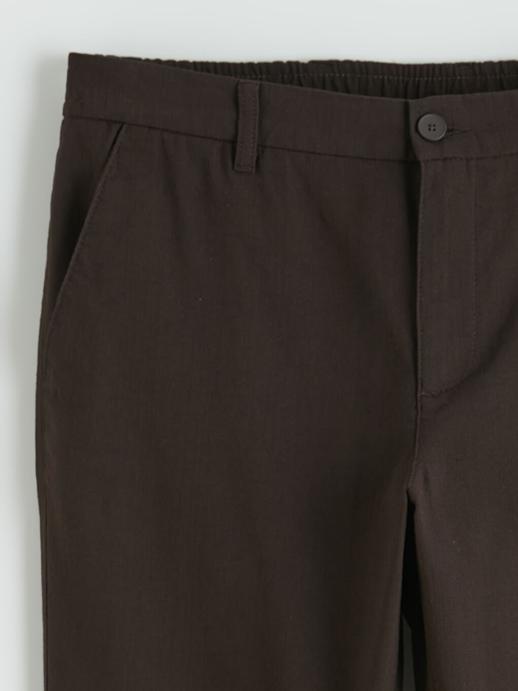 Kahverengi Standart Kalıp Erkek Pantolon-2