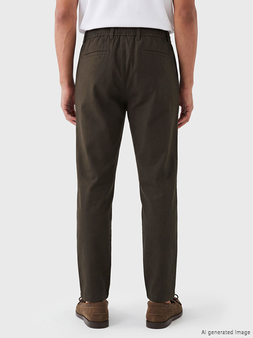 Kahverengi Standart Kalıp Erkek Pantolon-3