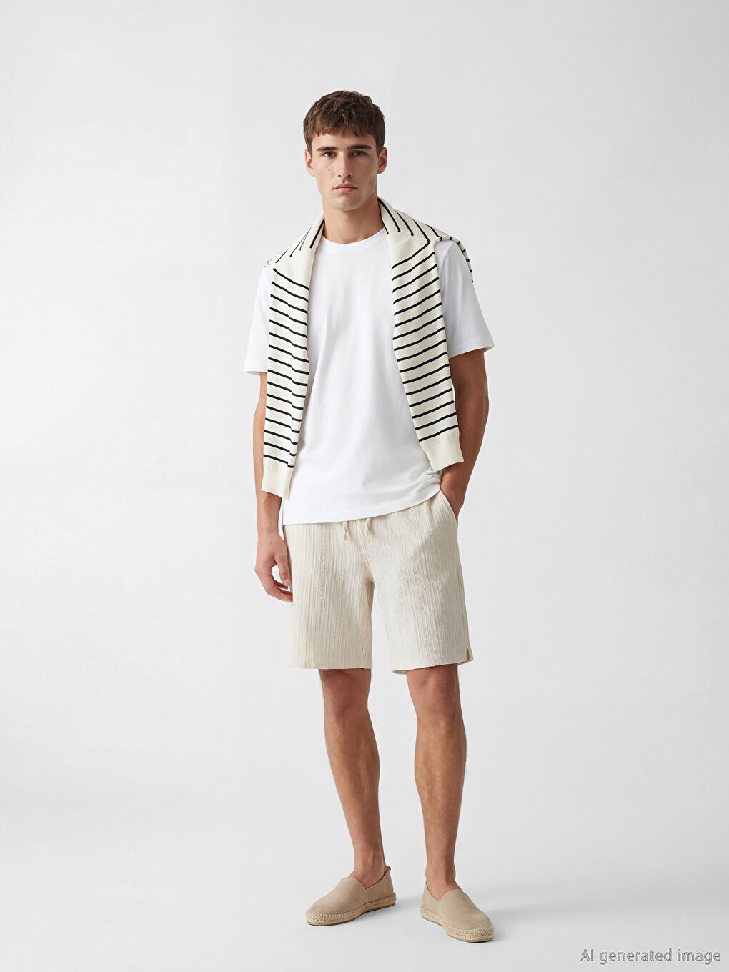 Мъж Екрю Къси панталонки-шорти