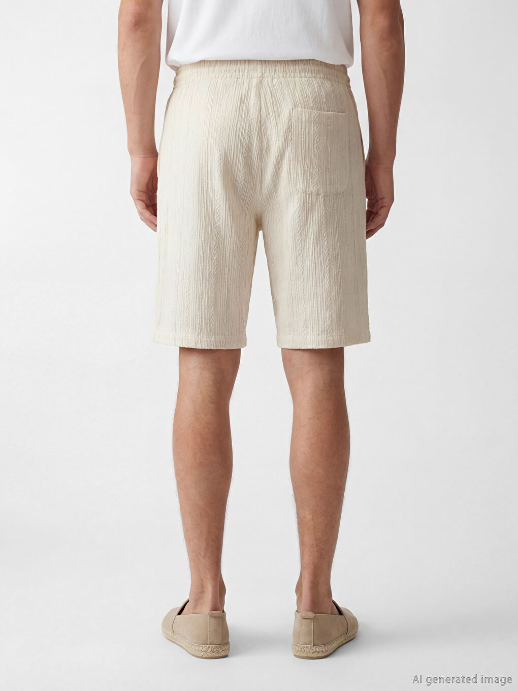 Мъж Екрю Къси панталонки-шорти-3