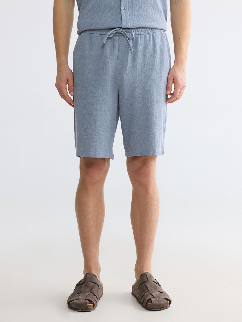 İndigo Regular Fit Erkek Şort-1