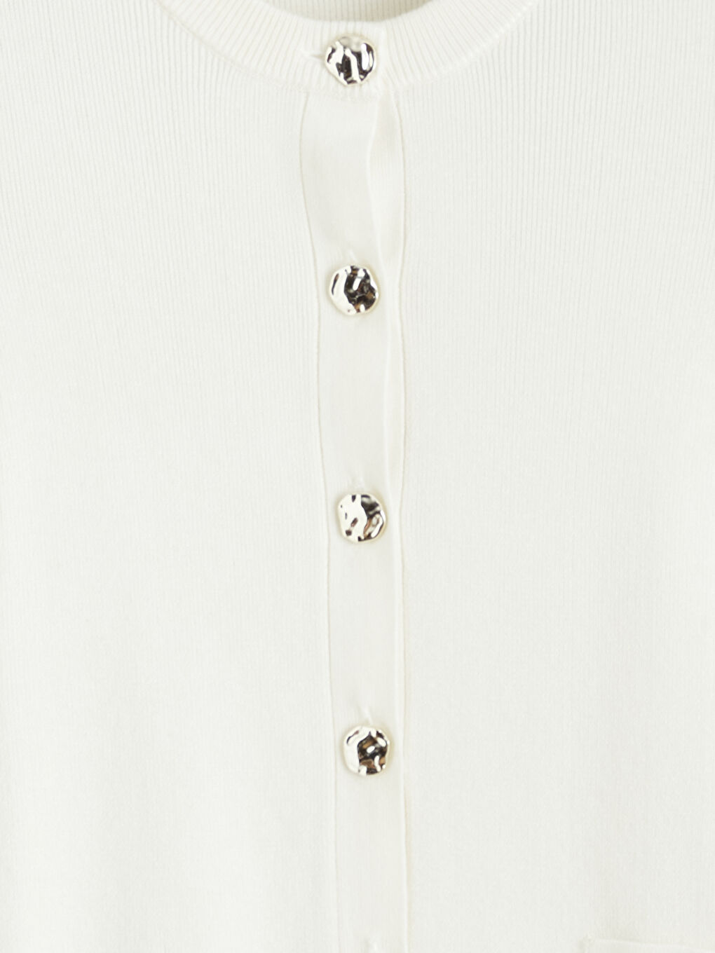 Women's crew neck knit cardigan-5