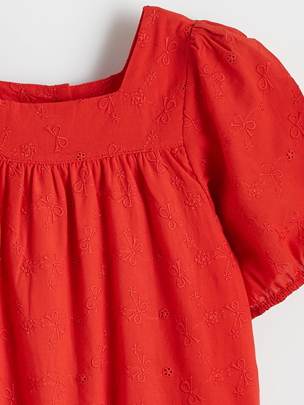 Kırmızı Kız Çocuk Elbise-1