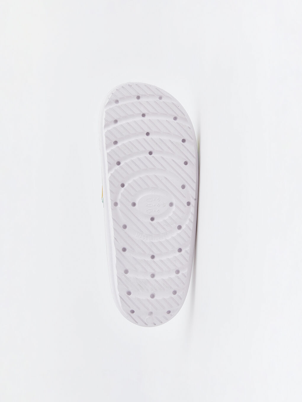 Beyaz Limon Baskılı Kadın Terlik-3