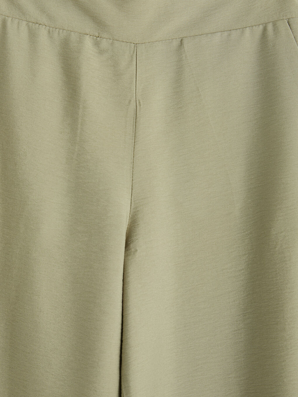 Haki Beli Lastikli Geniş Paça Kadın Pantolon-2