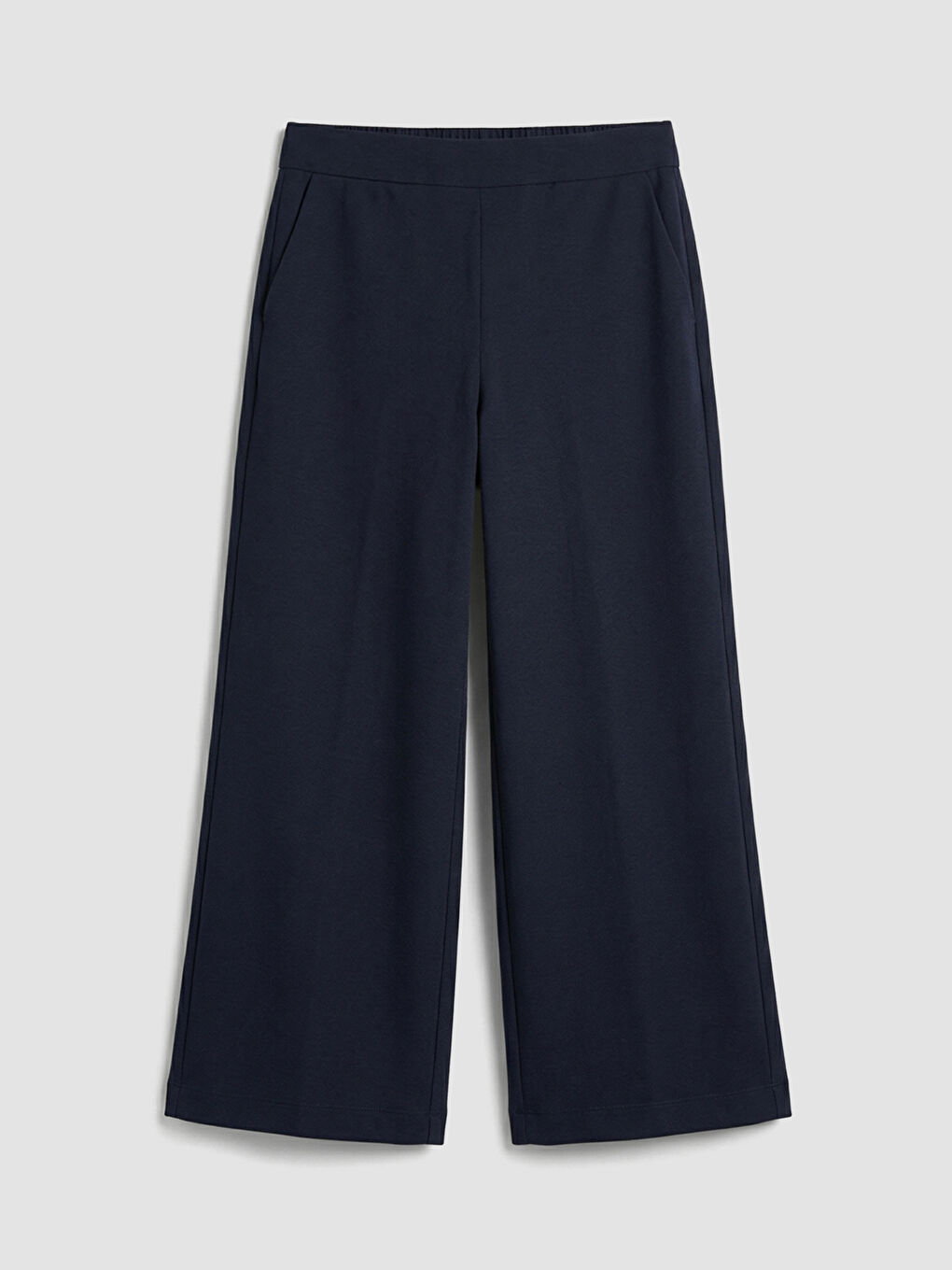 Elastic Waist Wide Leg Women's Trousers-5