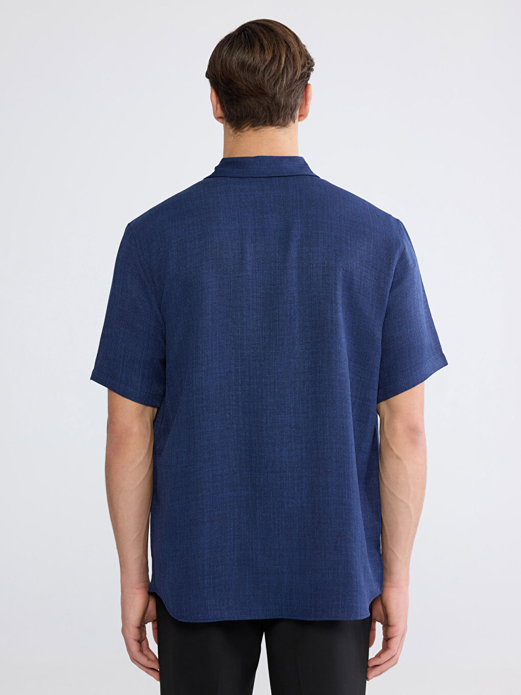 Lacivert Regular Fit Erkek Gömlek-3