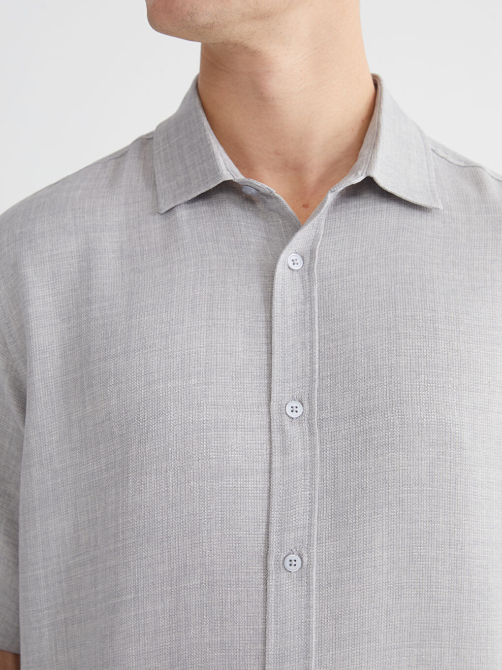 Gri Regular Fit Erkek Gömlek-2