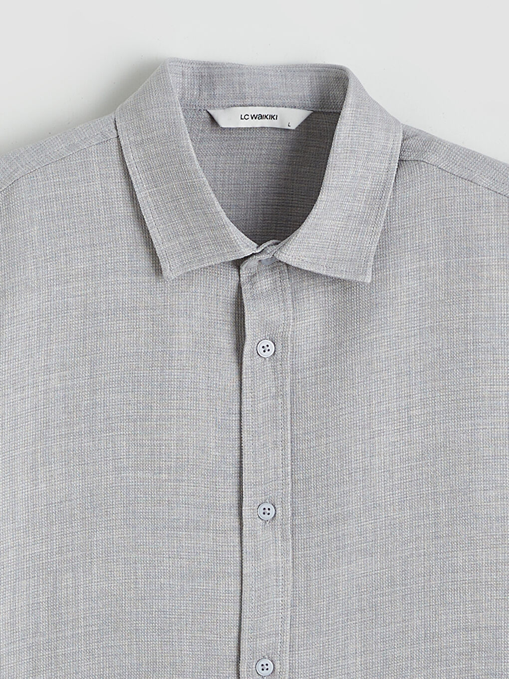 Gri Regular Fit Erkek Gömlek-5