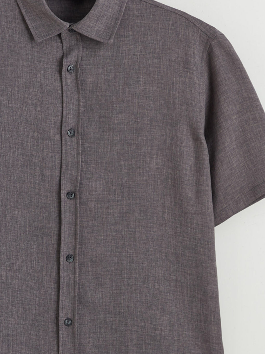 Antrasit Regular Fit Poplin Erkek Gömlek-5