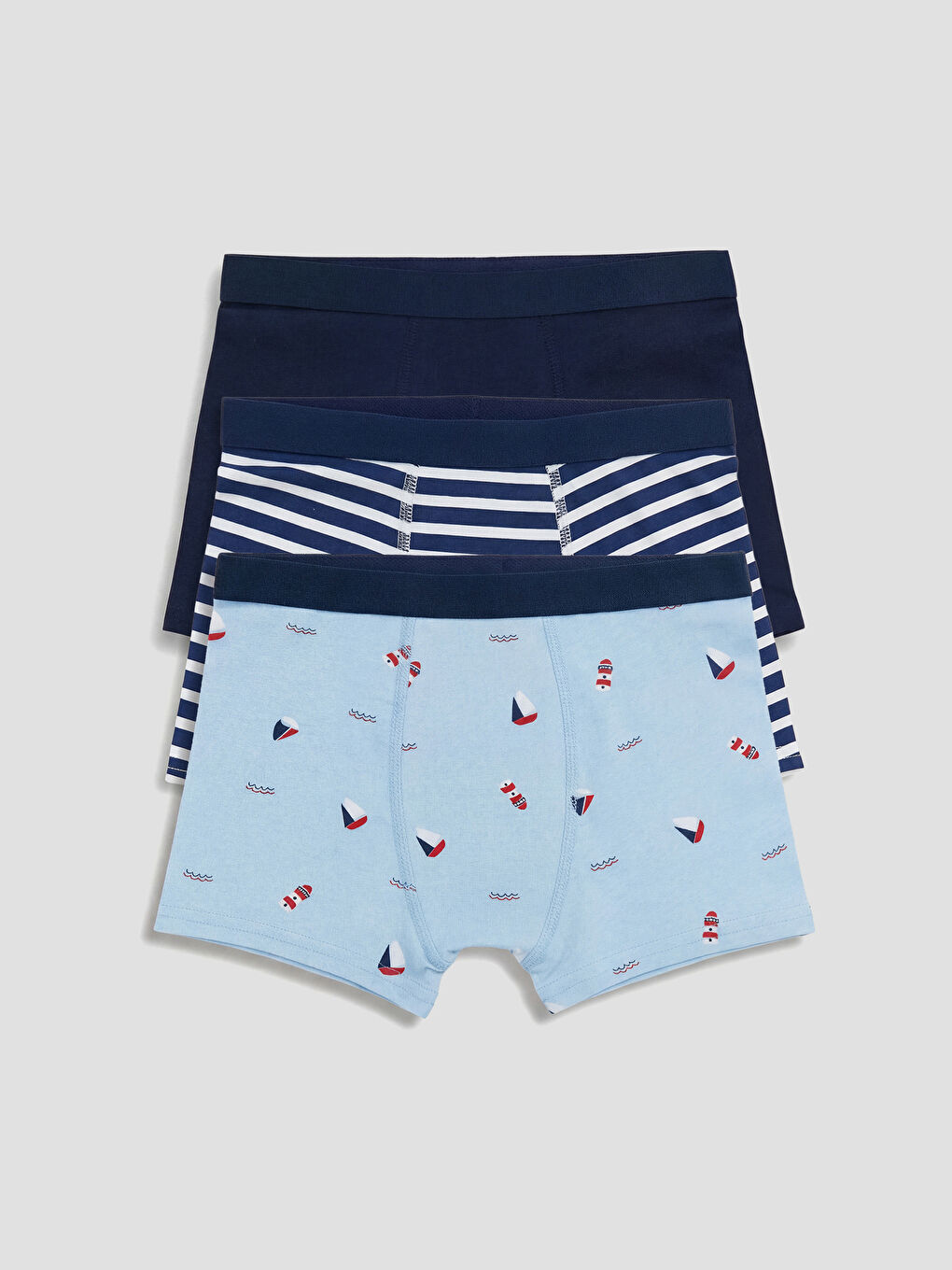 Mavi Erkek Çocuk 3'lü Boxer-1