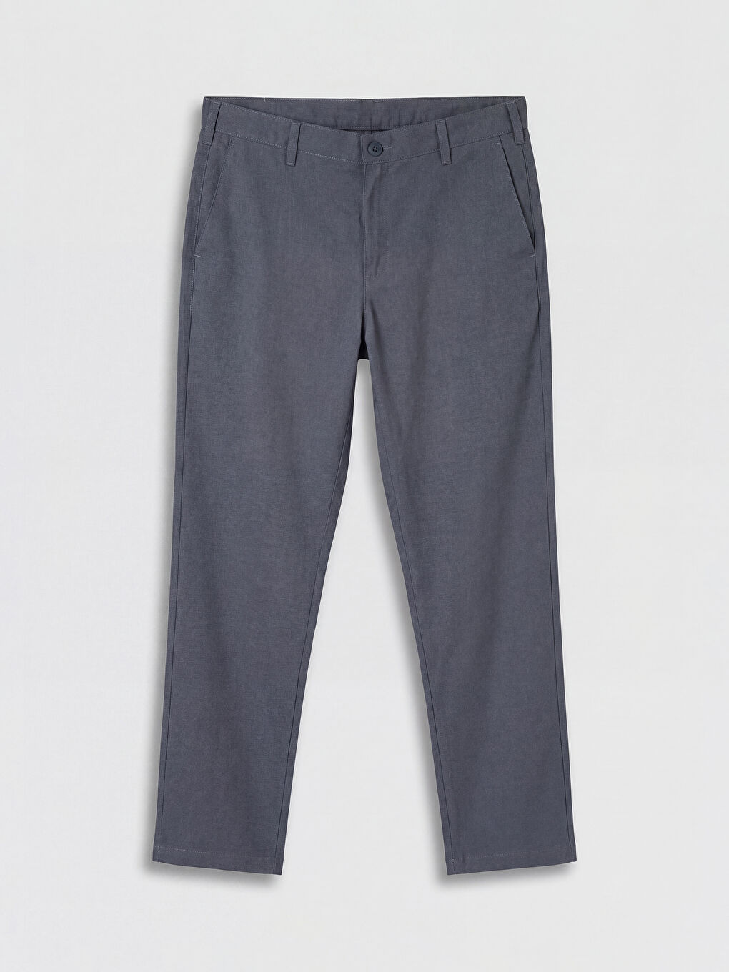 İndigo Standart Kalıp Keten Karışımlı Erkek Pileli Pantolon