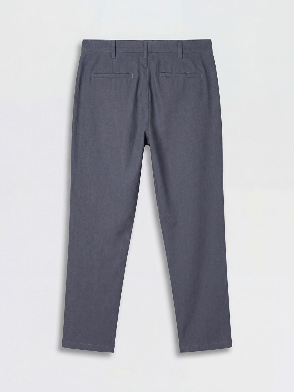 İndigo Standart Kalıp Keten Karışımlı Erkek Pileli Pantolon-1