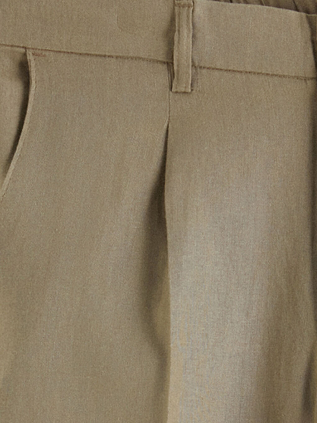 Pantaloni Regular Fit din Amestec de In cu Pliseuri pentru Bărbați-5