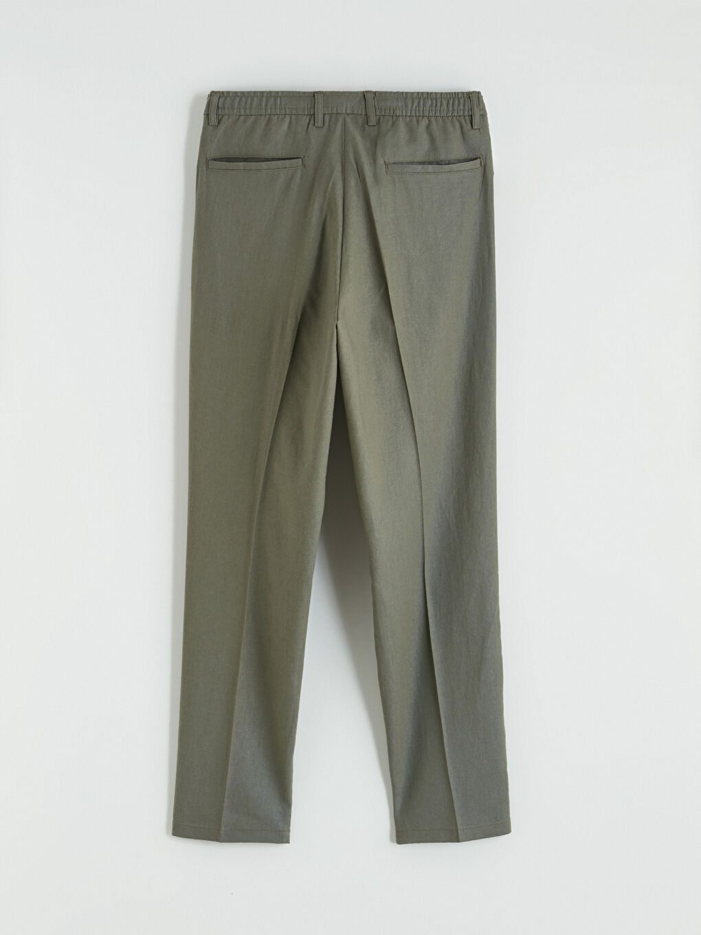 Regular Fit Linen Blend Men's Pleated Trousers-6