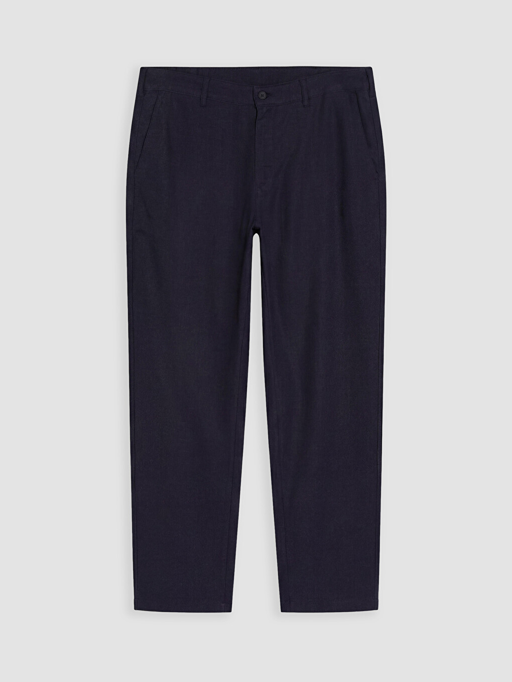Regular Fit Linen Blend Men's Pleated Trousers-4