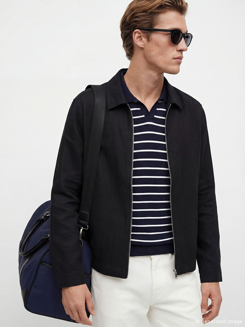 Siyah Regular Fit Gömlek Yaka Erkek Mont-1