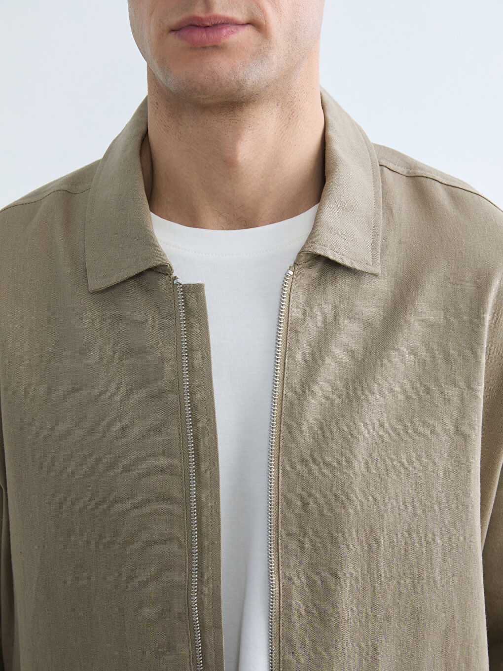 Regular Fit Collared Neck Men's Coat-2