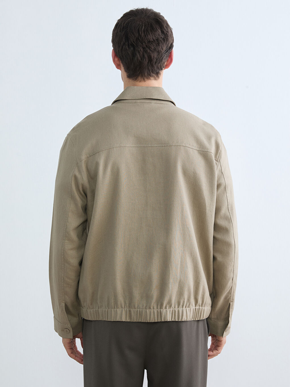 Regular Fit Collared Neck Men's Coat-3