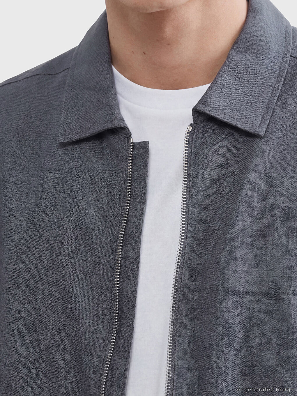 معطف للرجال بقصة عادية برقبة بياقة-2