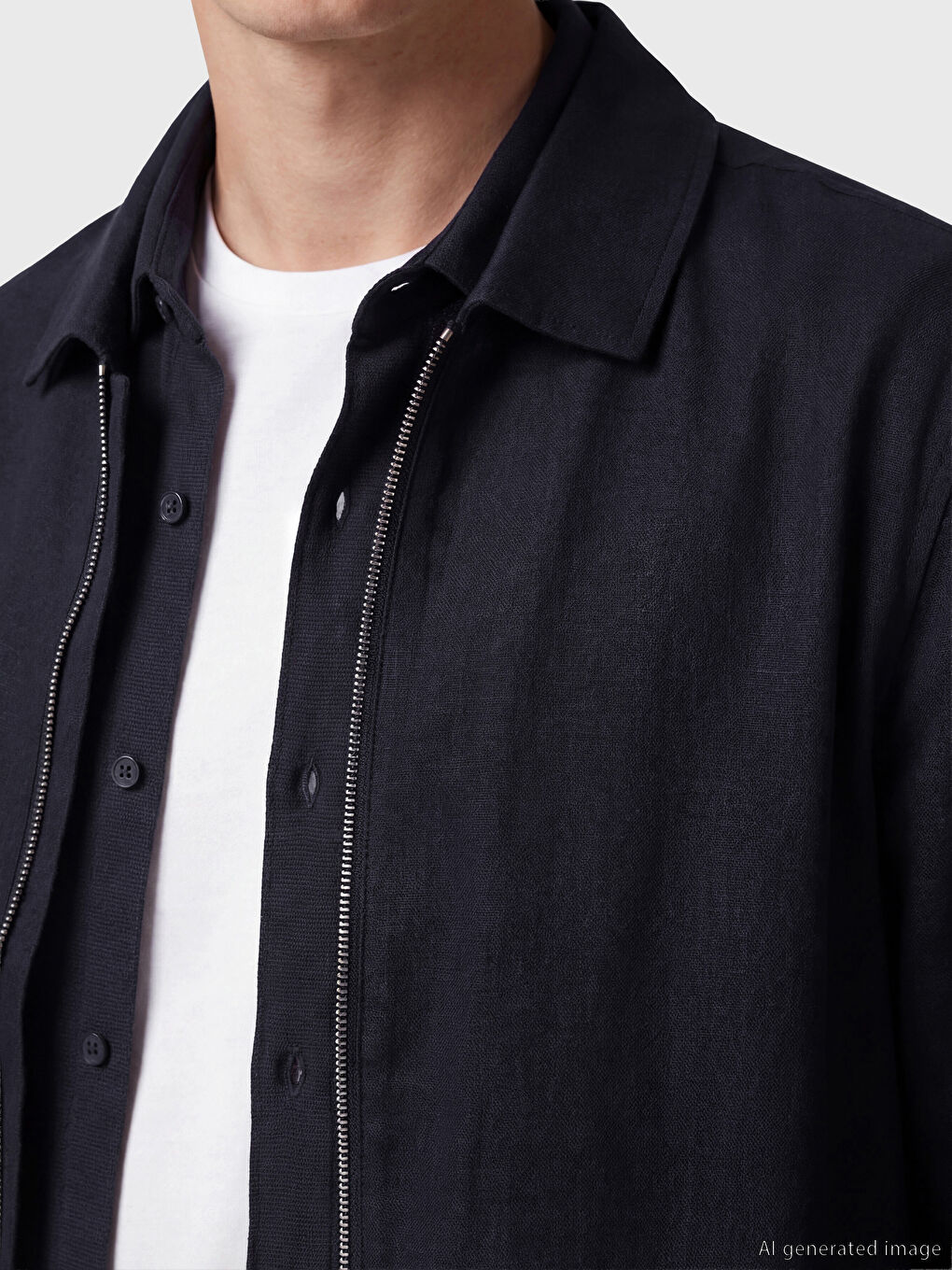 Geacă Bărbați Regular Fit Cu Guler Cămașă-2