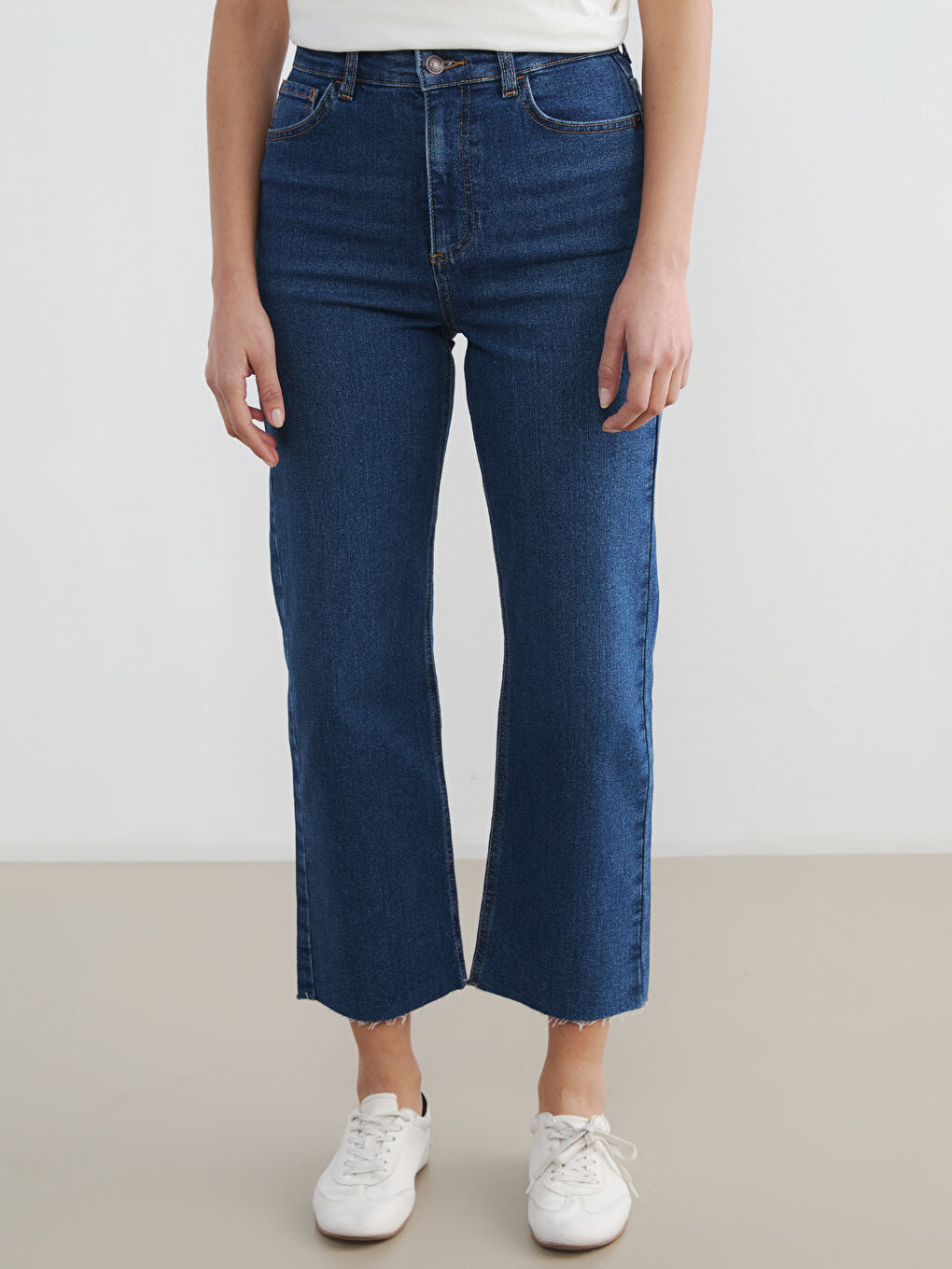 İndigo Straight Fit Kadın Jean Pantolon	-1