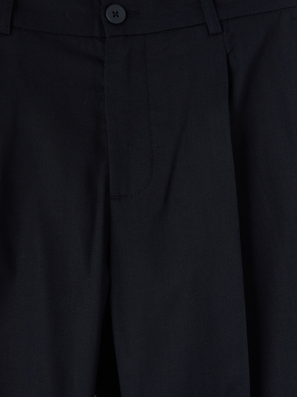 Lacivert Regular Fit Viskon Erkek Pileli Pantolon-2