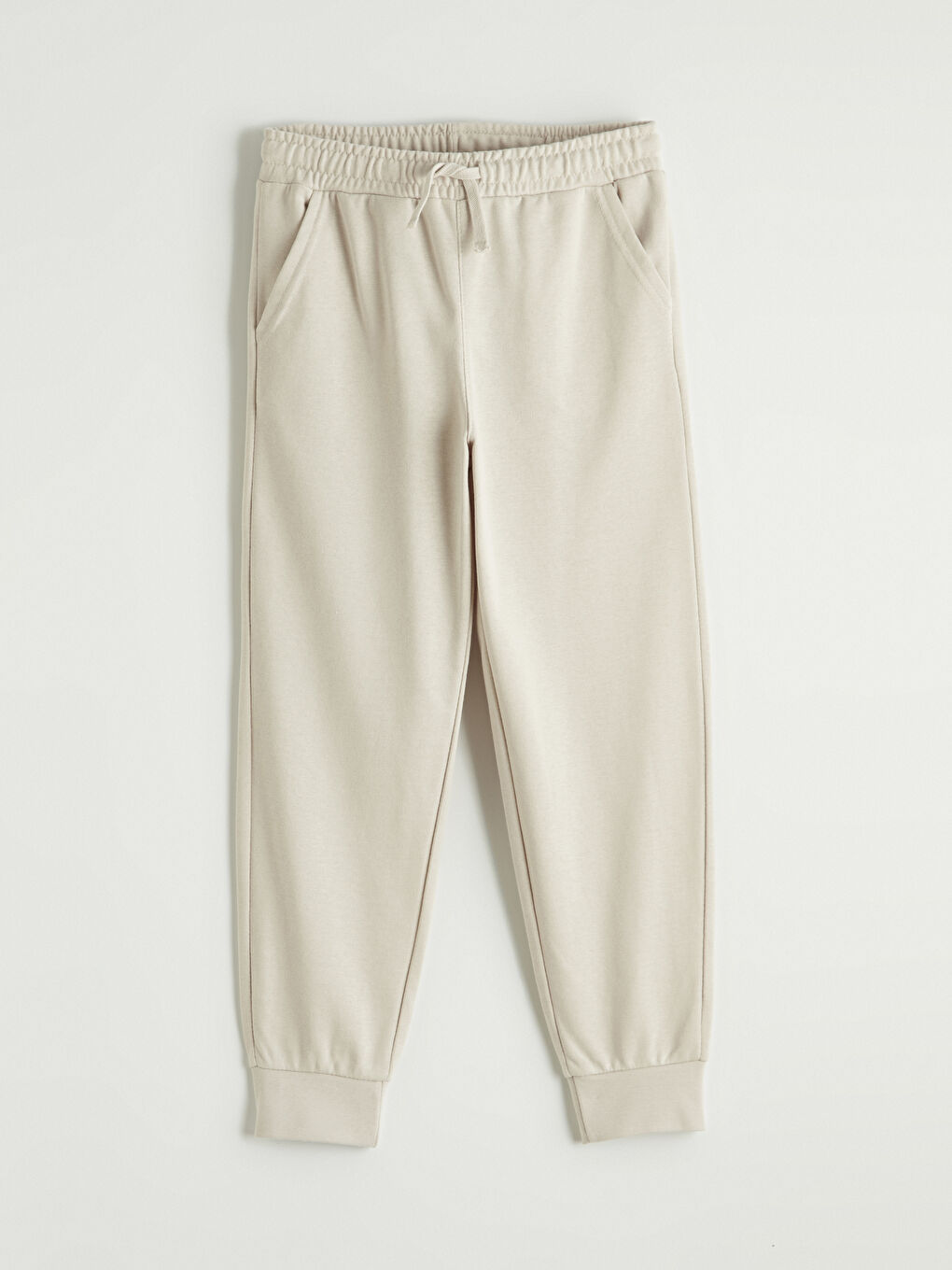 Kahverengi Beli Lastikli Erkek Çocuk Jogger Eşofman Altı 2'li-1