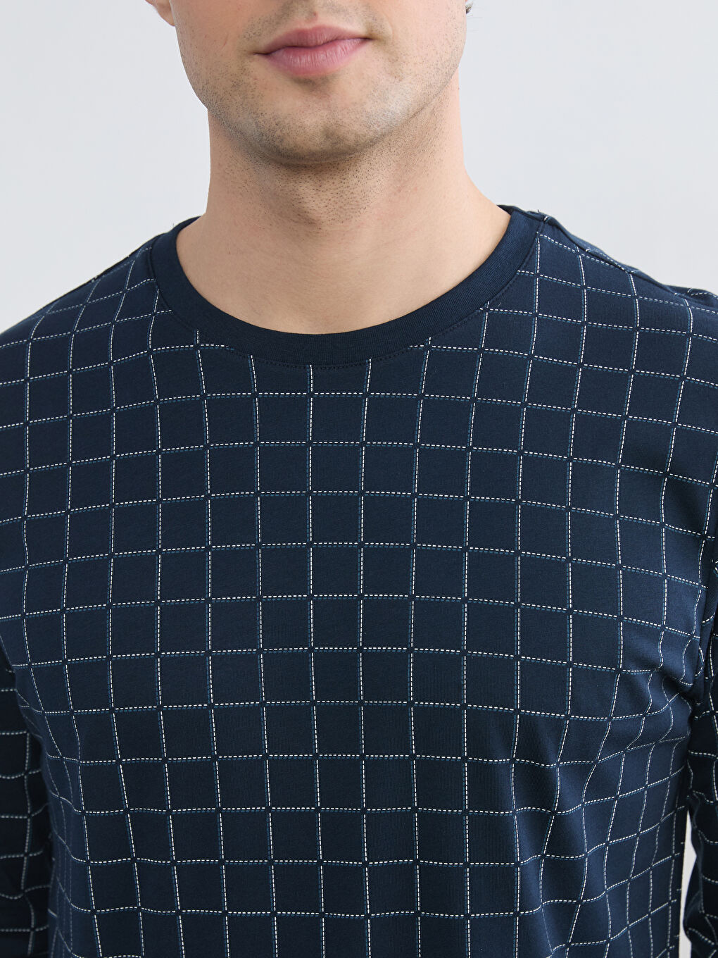 Lacivert Standart Kalıp Erkek Pijama Takım-2