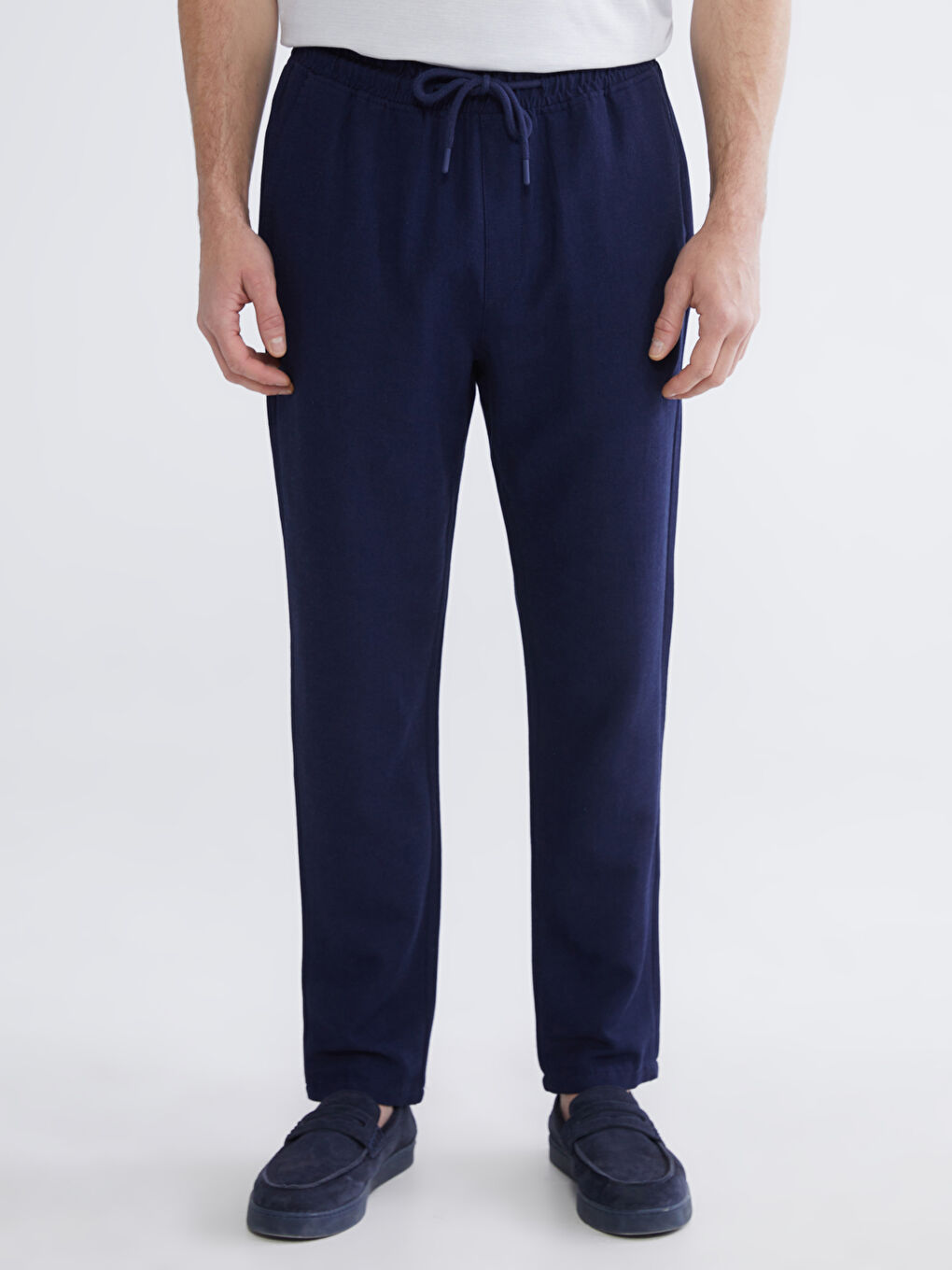 Lacivert Standart Kalıp Erkek Eşofman Altı-1